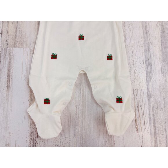 The Beaufort Bonnet Company Rock Me Romper Embroidered Presents 3 to 6 M NWT - Picture 3 of 8